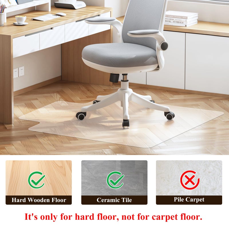SHAREWIN Office Chair Mat for Hardwood Floors - 36"x47" Desk Chair Mats Home Floor Protector Heavy Duty - Easy Clean - Image 2
